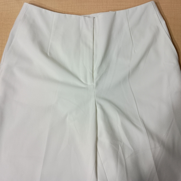 Talbot's Stretch Classy White Fully Lined Flare Leg Pants Size 4 - Picture 5 of 11